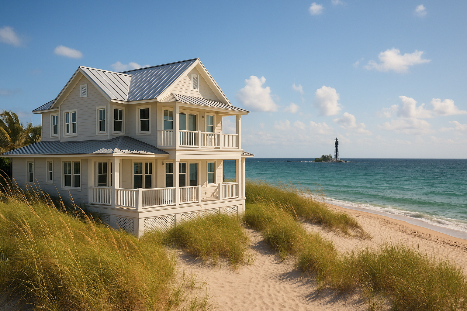 Beachside homes near the Hillsboro Inlet in Hillsboro Shores, Pompano Beach
