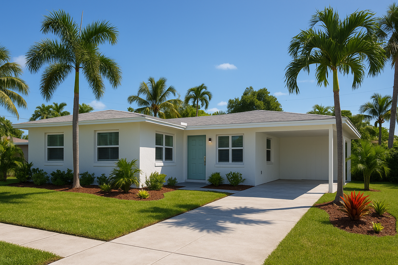 Midcentury homes in the Pompano Beach Highlands neighborhood