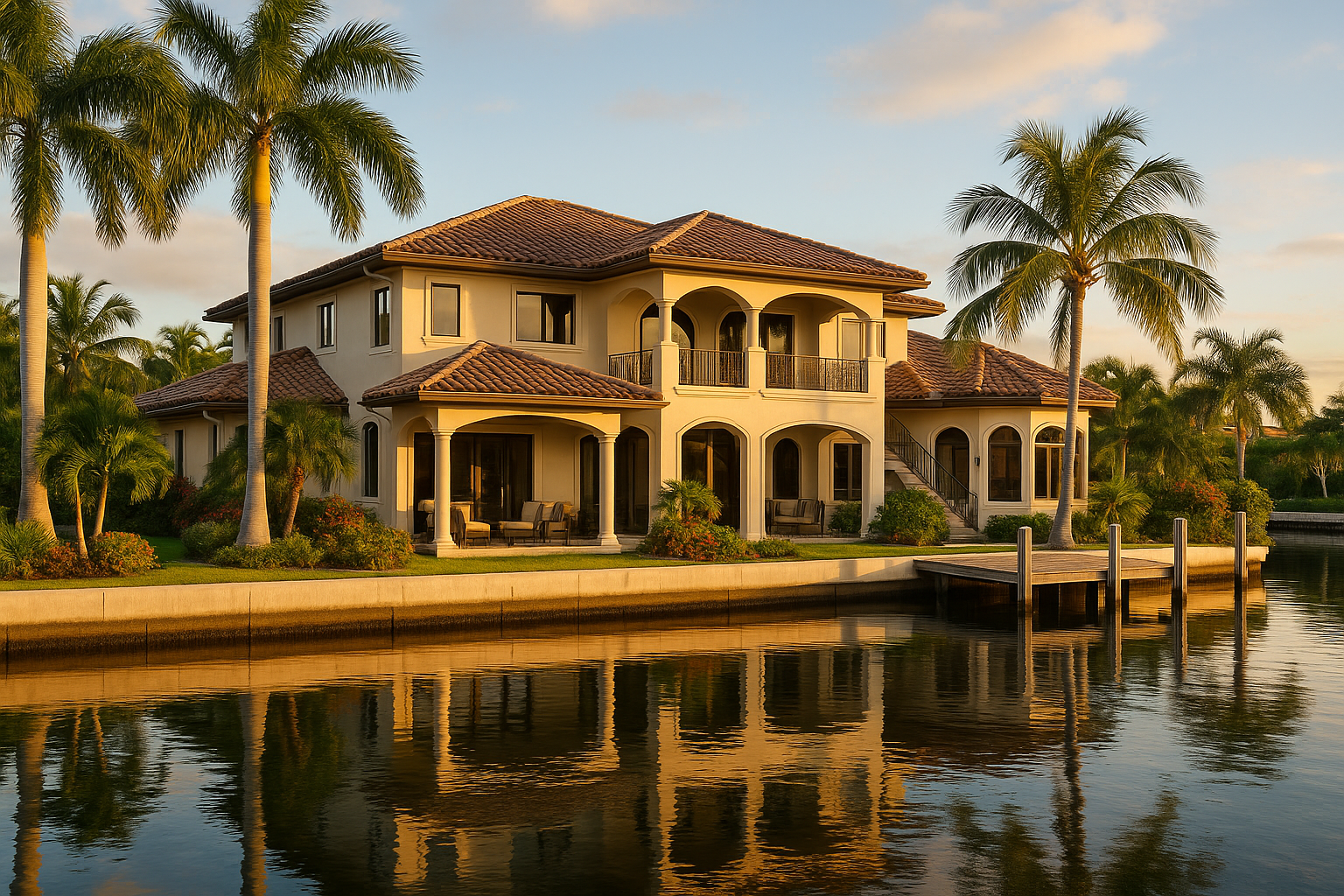 Waterfront homes on Lake Santa Barbara in Pompano Beach